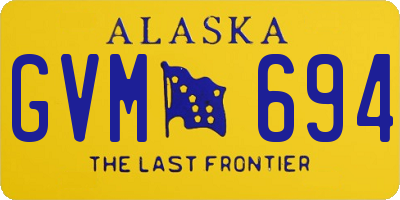 AK license plate GVM694