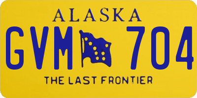 AK license plate GVM704