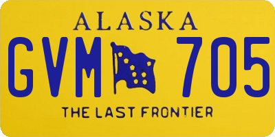 AK license plate GVM705