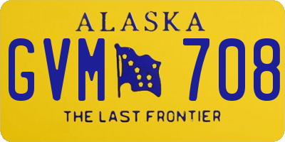 AK license plate GVM708