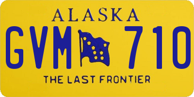 AK license plate GVM710