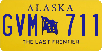AK license plate GVM711