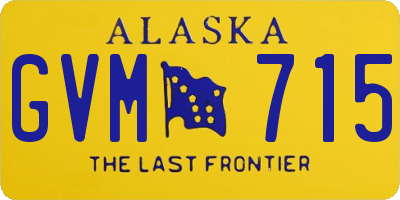 AK license plate GVM715
