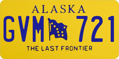 AK license plate GVM721