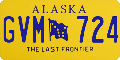 AK license plate GVM724