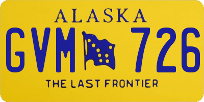 AK license plate GVM726