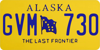 AK license plate GVM730