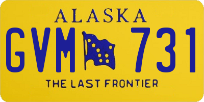 AK license plate GVM731