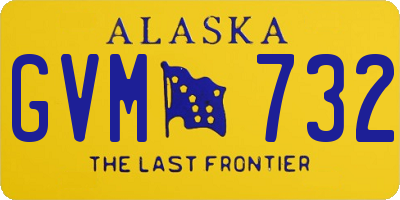 AK license plate GVM732