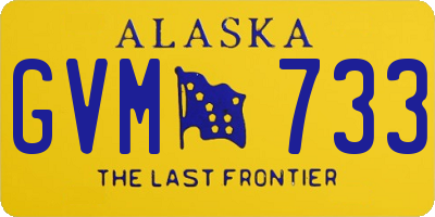 AK license plate GVM733