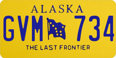 AK license plate GVM734