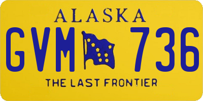 AK license plate GVM736