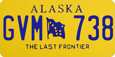 AK license plate GVM738