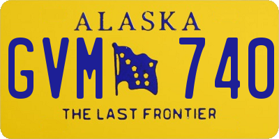 AK license plate GVM740