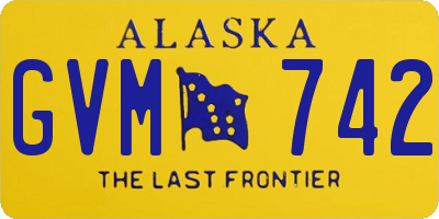 AK license plate GVM742