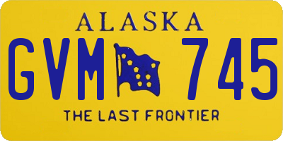 AK license plate GVM745