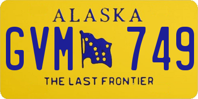 AK license plate GVM749