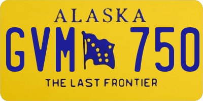 AK license plate GVM750