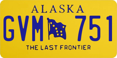 AK license plate GVM751