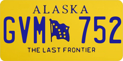 AK license plate GVM752