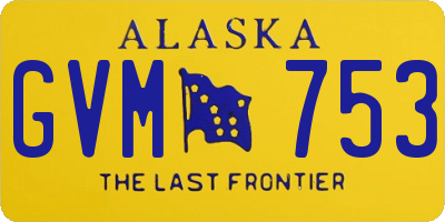 AK license plate GVM753