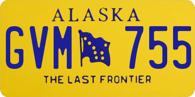 AK license plate GVM755