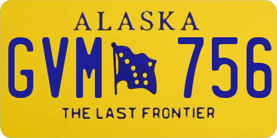 AK license plate GVM756