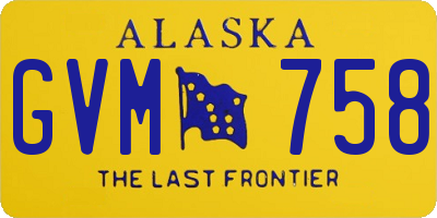 AK license plate GVM758
