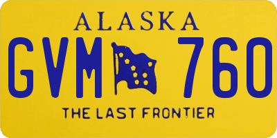 AK license plate GVM760