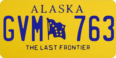 AK license plate GVM763