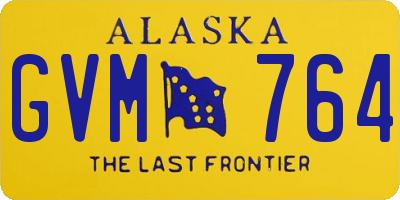 AK license plate GVM764