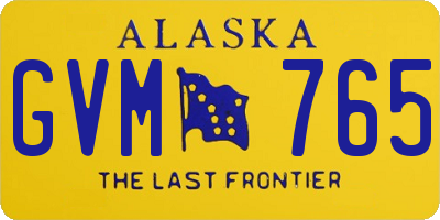 AK license plate GVM765