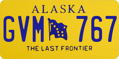 AK license plate GVM767