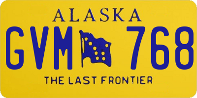 AK license plate GVM768