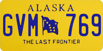 AK license plate GVM769