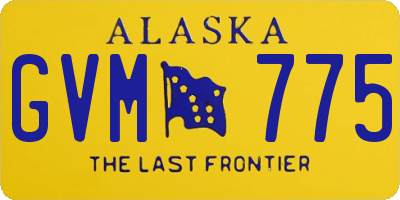 AK license plate GVM775