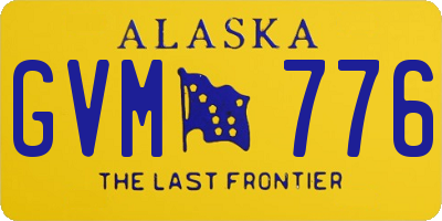 AK license plate GVM776