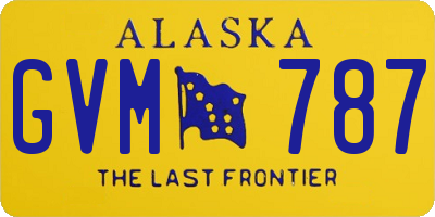 AK license plate GVM787