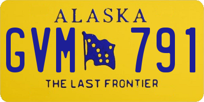 AK license plate GVM791