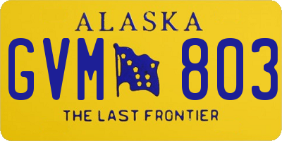 AK license plate GVM803