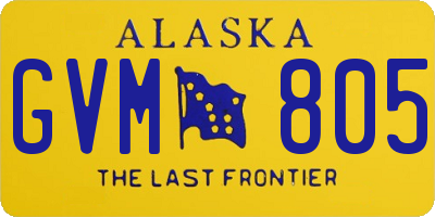 AK license plate GVM805