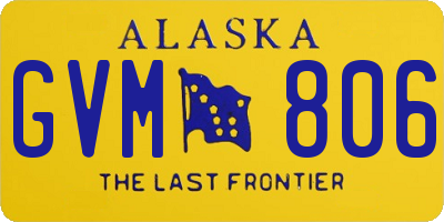 AK license plate GVM806