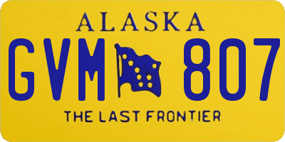 AK license plate GVM807