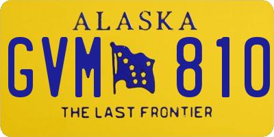 AK license plate GVM810