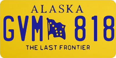 AK license plate GVM818