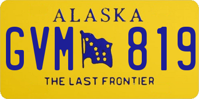 AK license plate GVM819