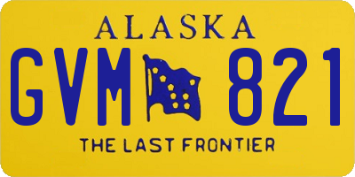 AK license plate GVM821