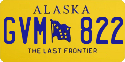 AK license plate GVM822