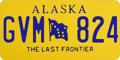 AK license plate GVM824