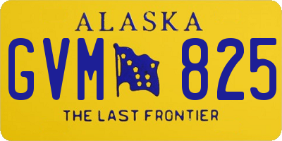 AK license plate GVM825